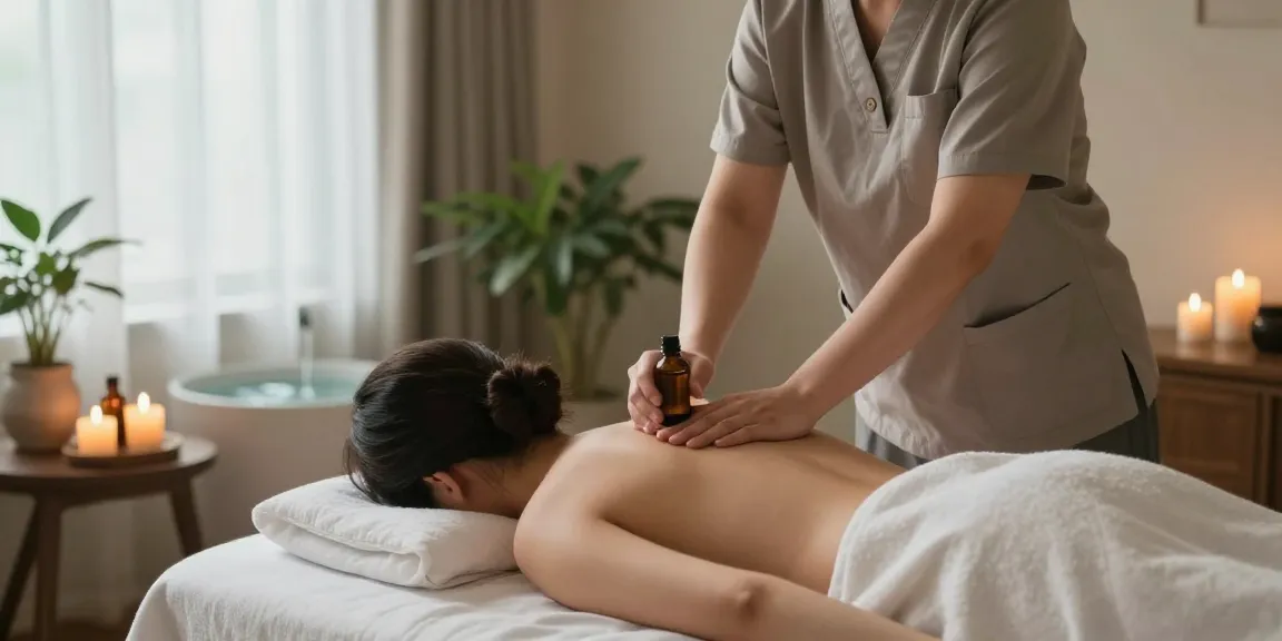 Indulging in 인천출장마사지 services at a home spa with tranquil setup and gentle therapy.